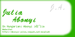 julia abonyi business card